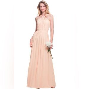 NWT Levkoff by Bill Levkoff Chiffon twist front long dress in Pink Size 12